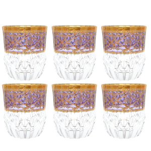 A set of crystal TIMON whiskey glasses for 6 people
